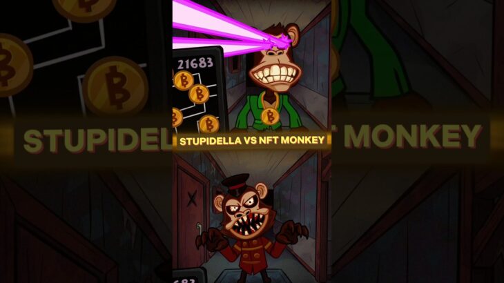 STUPIDELLA VS NFT MONKEY( BITCOIN) Level 13 🪙💀#viralshorts #shorts