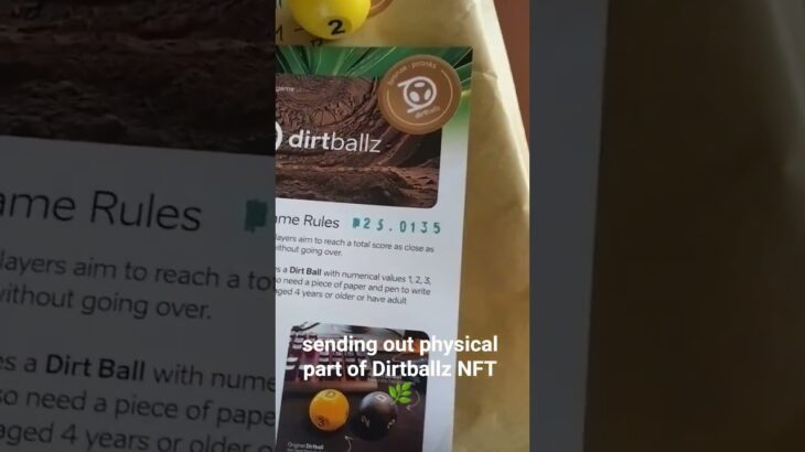 Sending out physical part of Dirtballz NFT. Mint yours at jpg.store #nft #game #dirtcoin