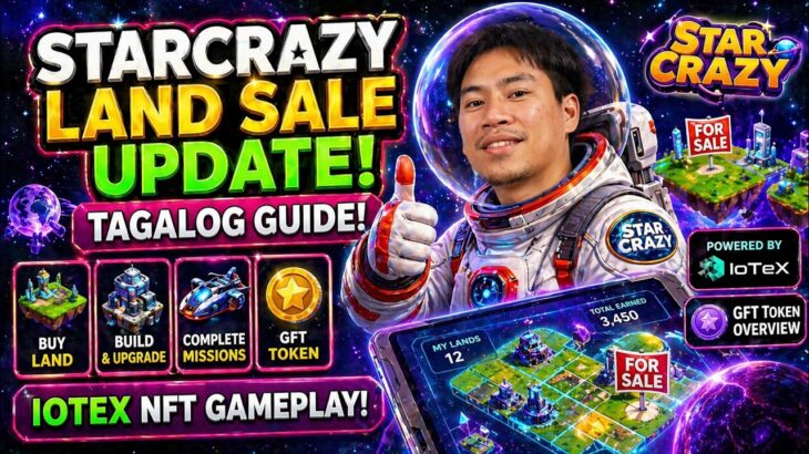 StarCrazy Land Sale Update 🌌 | Tagalog Guide + IoTeX NFT Game (GFT Token Overview)