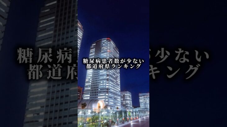 糖尿病患者数が少ない都道府県ランキングTOP10 #ランキング #糖尿病 #都道府県 #shorts