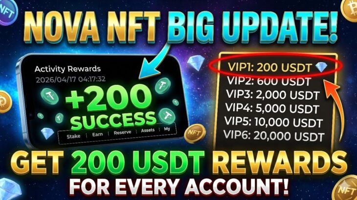 Treasure NFT New Update Today | 200 USDT Rewards Claim Now | nova nft withdrawal update