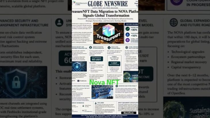 Treasure NFT Nova NFT withdrawal viral