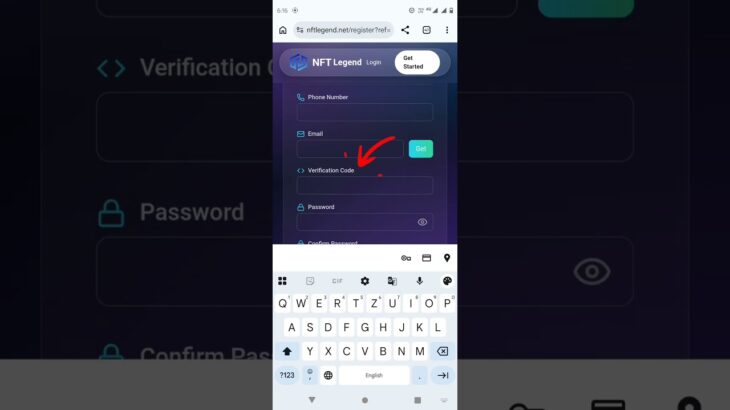 create a account on NFT legend #nft #nftlegend #crepto #project