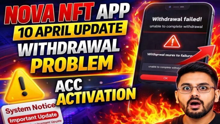 nova nft new update today | nova nft withdrawal update today | nova nft 10 april account activation