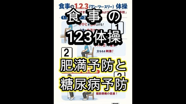 食事の１．２．３体操【肥満予防と糖尿病予防】