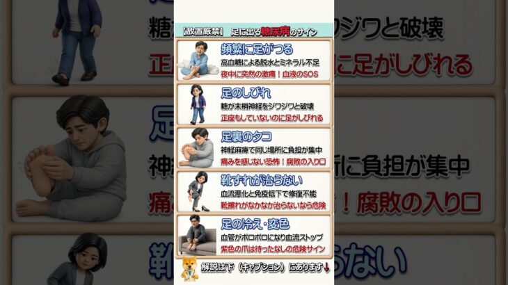 ⚠️【放置は危険】足に出る糖尿病のサイン