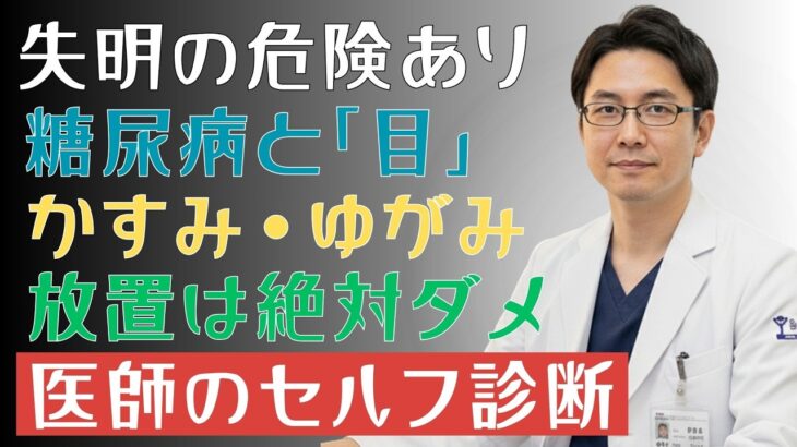 放置は危険！見逃すと失明リスクも…糖尿病による「目」の初期サインとは？かすみ・ゆがみ・飛蚊症を見極めるセルフチェック法を医師が徹底解説 |糖尿病の専門家