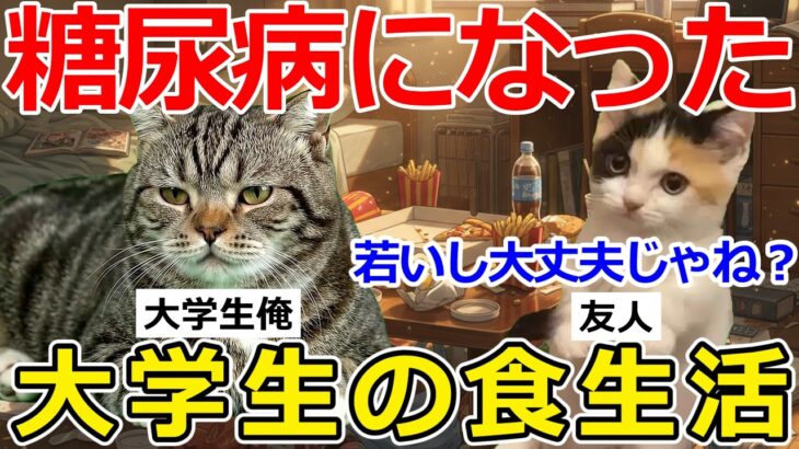 【猫ミーム】「絶対マネするな」大学生で糖尿病になった俺の最悪の食習慣