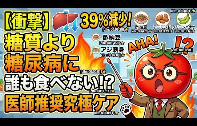 【衝撃】糖質より糖尿病にヤバいもの！医師が教える「インスリン抵抗性」の真実