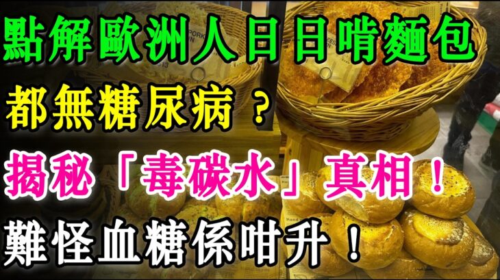 點解歐洲人日日啃麵包都無糖尿病？揭秘「毒碳水」真相！飯後做錯呢件事，難怪血糖係咁升！ #糖尿病#血糖#健康飲食#養生#預防糖尿病#食療#胰島素#降血糖#健康資訊#長壽之道
