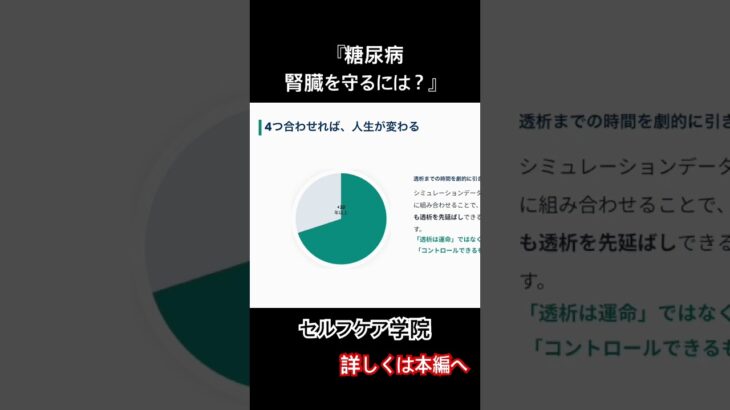 糖尿病　腎臓を守るには？