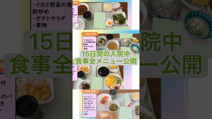 糖尿病の入院食、意外と多い？ 15日間の全メニュー公開！ #糖尿病 #Short