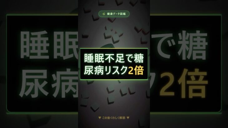 睡眠不足で糖尿病リスク2倍