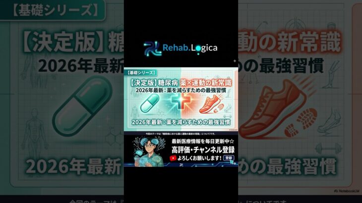 【2026年決定版】糖尿病の「薬×運動」新常識！薬を減らすための最強習慣を完全解説　〈基礎シリーズ〉　　　　#糖尿病 #血糖値 #糖尿病治療 #インスリン #筋トレ #有酸素運動 #リハビリ