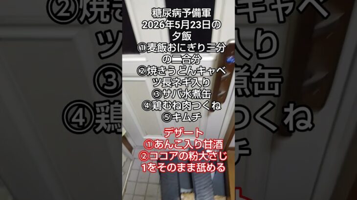 【運動】糖尿病予備軍による2026年5月23日の夕飯後の踏台昇降運動の一部　 #糖尿病 #糖尿病予防
