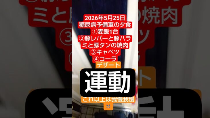 【踏台昇降運動】糖尿病予備軍による2026年5月25日の踏台昇降運動　　#糖尿病#糖尿病予防