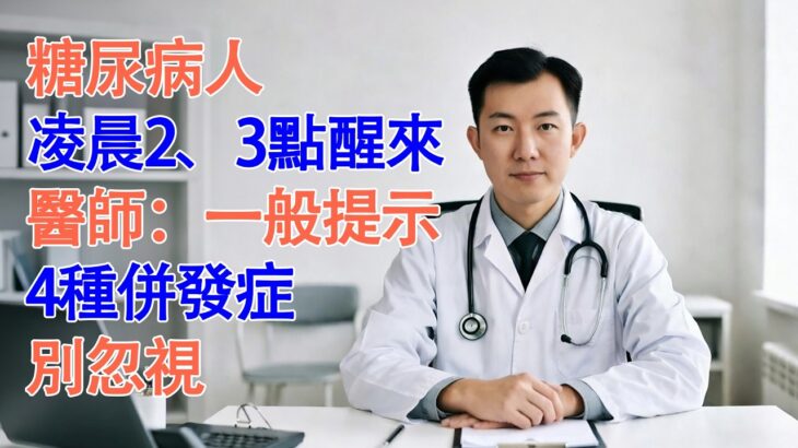 糖尿病人总在凌晨2、3点醒来，医生：一般提示4种并发症，别忽视