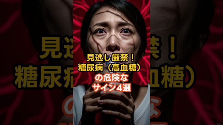 見逃し厳禁！糖尿病（高血糖）の危険なサイン4選　　#健康 #糖尿病 #健康心理  #健康雑学 VOICEVOX: 青山龍星