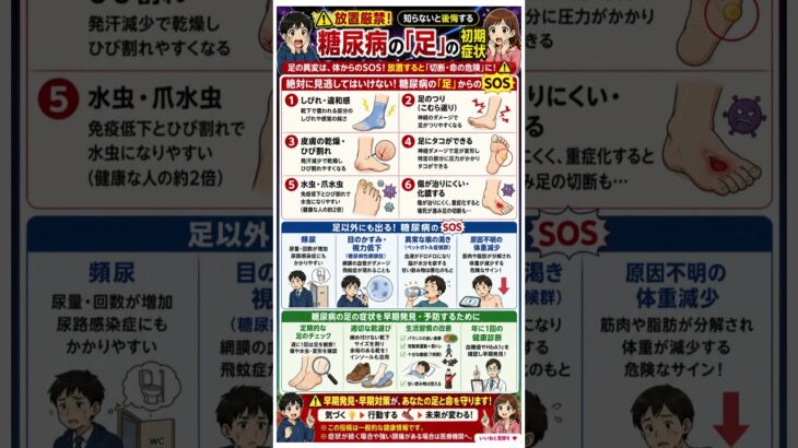 知らないと後悔する「糖尿病」の足の初期症状6選｜しびれ・タコ・傷が治りにくいのは危険なサイン。足の切断を防ぐためのセルフチェックガイド