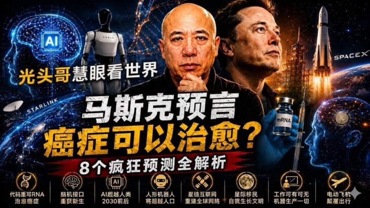 马斯克说癌症糖尿病都能治愈，他是在瞎说，还是我们低估了他？马斯克8个疯狂预言逐条拆解：哪些已经在发生，哪些你还不信？（5月28日时事速递）＃人工智能＃星际旅行 ＃马斯克 #spacex