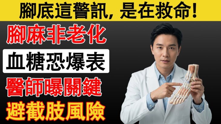腳上出現這9個徵兆要小心糖尿病⚠️ 中老年人一定要注意！