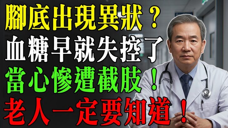 警告！腳底出現「9大跡象」恐是糖尿病前兆！千萬別視而不見，錯過黃金救援期！
