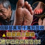 腳上9訊號＝糖尿病警報！67歲阿伯哭了。#糖尿病 #糖尿病足 #腳部訊號 #血糖高 #神經病變 #腳麻腳痛 #傷口不癒合 #足部檢查 #中老年健康 #早期發現