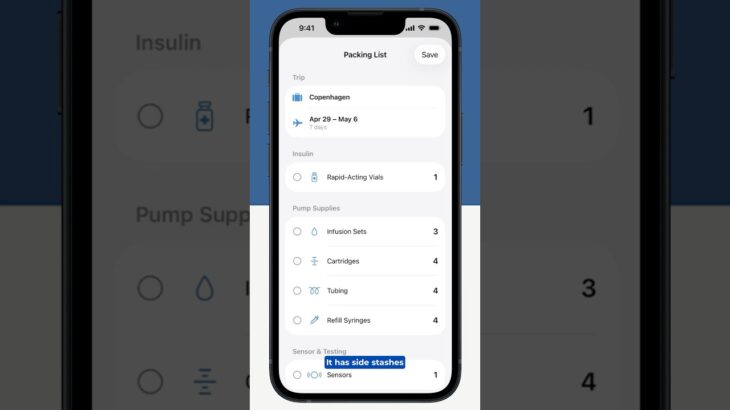 Diabetes Supplies Management App for iPhone #shorts #diabetes #t1d