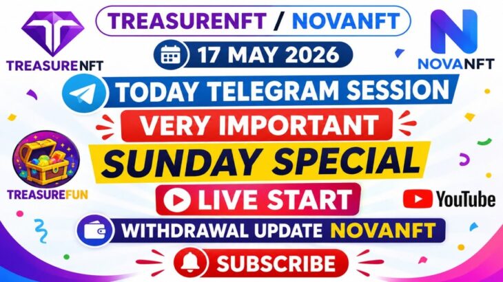 LIVE: TREASURE NFT MEETING | LATEST UPDATES AND INFORMATION | WITHDRAWAL UPDATE NOVANFT |