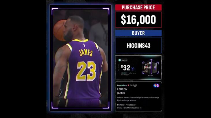LeBron James NFT Sells for $16,000! | Legendary Holo MMXX TSD Drop | 95/100 Score