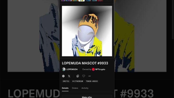 MY NFT COLLECTION LOPEMUDA – MUSIC THE SOUND OF SILENCE #nft #ethereum #opensea #meme #shorts