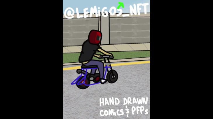 Mini Bike Madness Migo #nft #handdrawn #COMICS #LEMIGOS