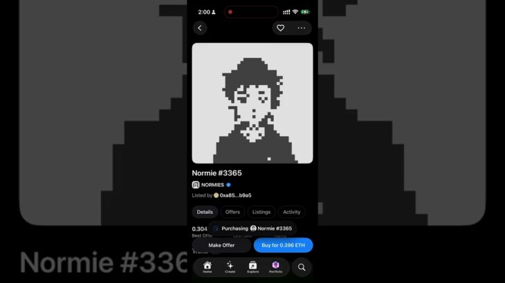 NFT Drop Spotlight: NormiesART On-Chain Agent Purchase | 75/100