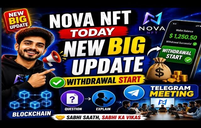 Nova Nft Today New Big Update ✅😱 | Withdrawal Start 😱 | Blockchain Update | #trending#nft#blockchain