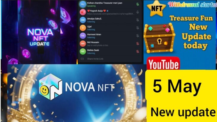 Nova nft new update today // today very important update treasure nft fun // withdrawal update nova