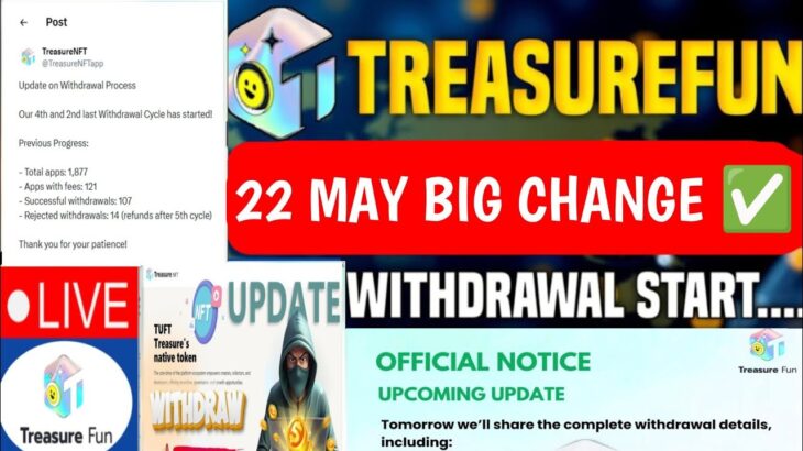 Treasure NFT New Update Today | Treasure FUN New Update Today | Treasure Nft Withdrawal