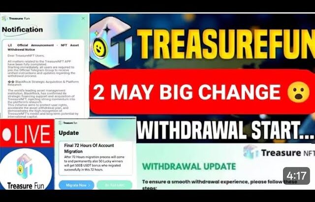 Treasure NFT New Update Today | Treasure FUN New Update Today | Treasure Nft Withdrawal