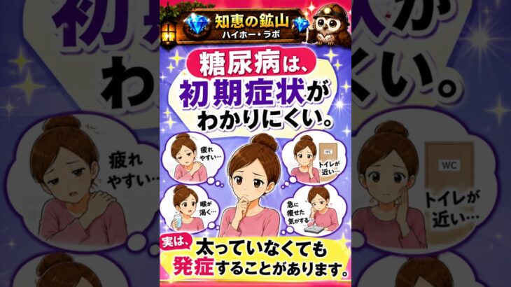糖尿病のサイン、見逃していませんか？｜💎ハイホー・ラボ⛏️  #shorts