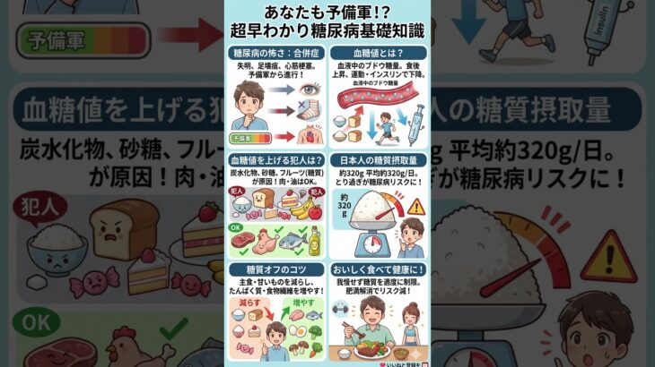 【警告】糖尿病の真の犯人は「脂」じゃない？血糖値を爆上げする「糖質」の正体｜失明・心筋梗塞・壊疽を防ぐために今すぐ見直すべき日本人の食事習慣