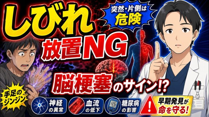 しびれを放置すると危険？脳梗塞・糖尿病のサインを医師が解説