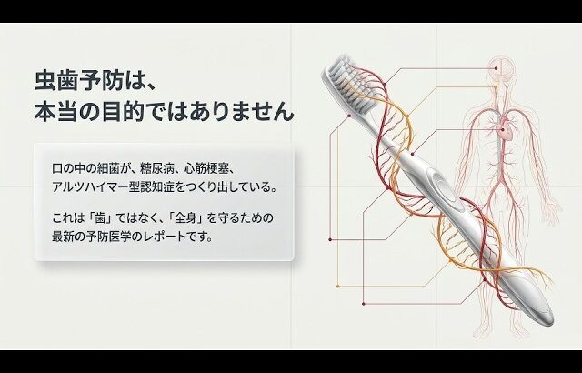 【全身の予防医学】歯周病が糖尿病・心筋梗塞・認知症を引き起こすメカニズムを解説