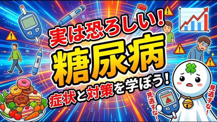 糖尿病ってどんな症状？甘く見ると怖い目に合う！！治療や対策も含めて徹底解説！！