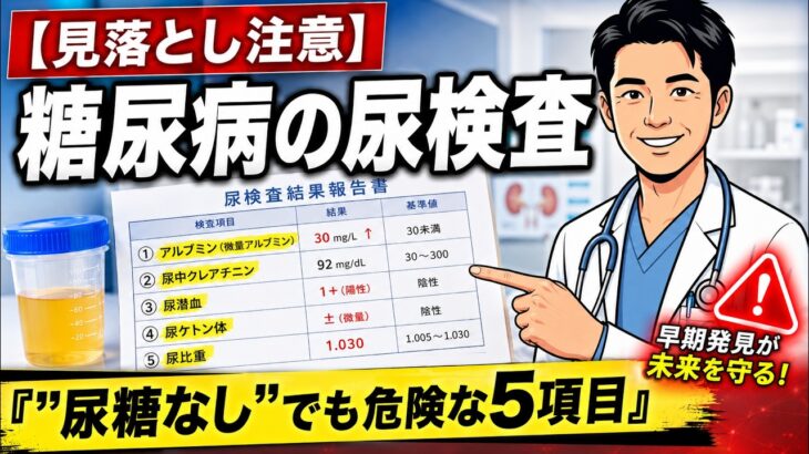 尿検査で何がわかる？糖尿病・腎臓の状態を一目でチェック！専門医が数値の見方をわかりやすく解説