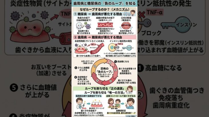歯周病と糖尿病が突きつける「不都合な現実」。歯ぐきの汚れが膵臓を壊し、高血糖が身体を蝕むという残酷な相互依存の真実