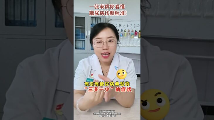 糖尿病诊断标准#糖尿病科普 #血糖 #血糖高 #内分泌科霞姐 #抖出健康知识宝藏