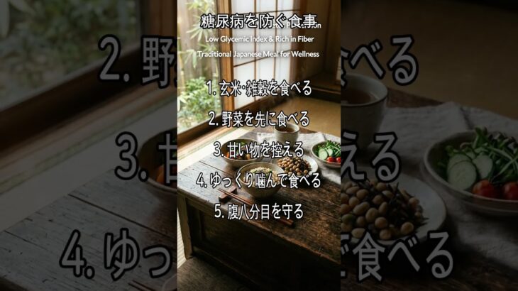 糖尿病を防ぐ食事 10秒