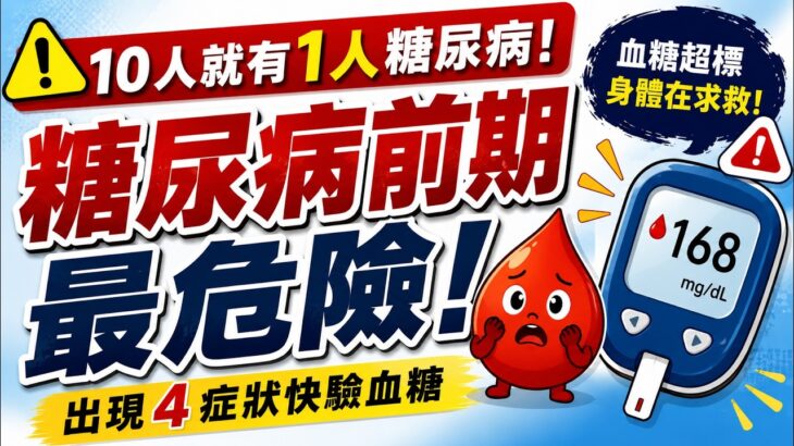 糖尿病前期沒感覺最危險！醫師提醒：每10人就有1人中招