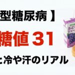 【1型糖尿病】低血糖のリアル。冷や汗？？？31mg/dLからの脱出