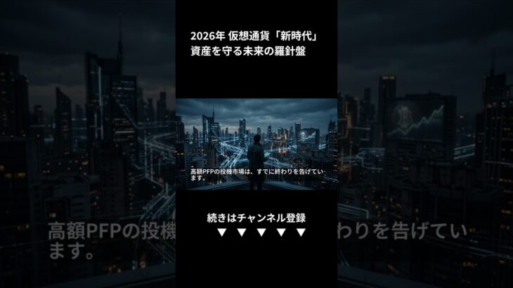 【2026年】仮想通貨市場は大転換期！NFT・DeFi・ビットコインの未来と資産形成戦略 (Shorts)