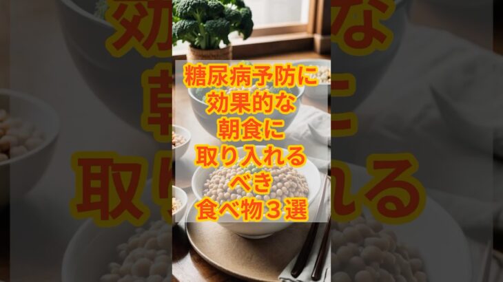糖尿病予防に効果的な朝食に取り入れるべき食べ物3選　#健康 #雑学 #予防医療 #food #糖尿病